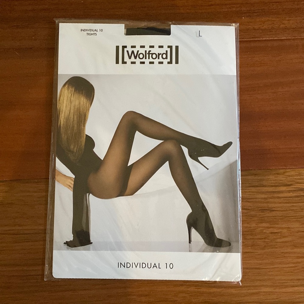 Wolford Individual 10 Tights in L Admiral Navy Blue